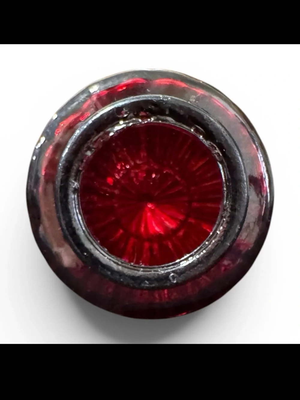 Set Of 7 Red Glass Christmas Trees For Christmas Crafting or Decor